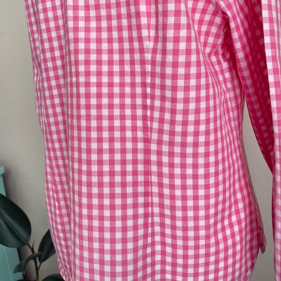 Talbots Pink Gingham women's button down blouse size 10 - Picture 10 of 16
